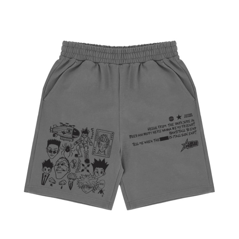 Anime Style Printed Shorts