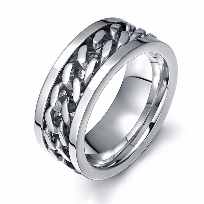 8mm Stainless Steel Fidget Ring