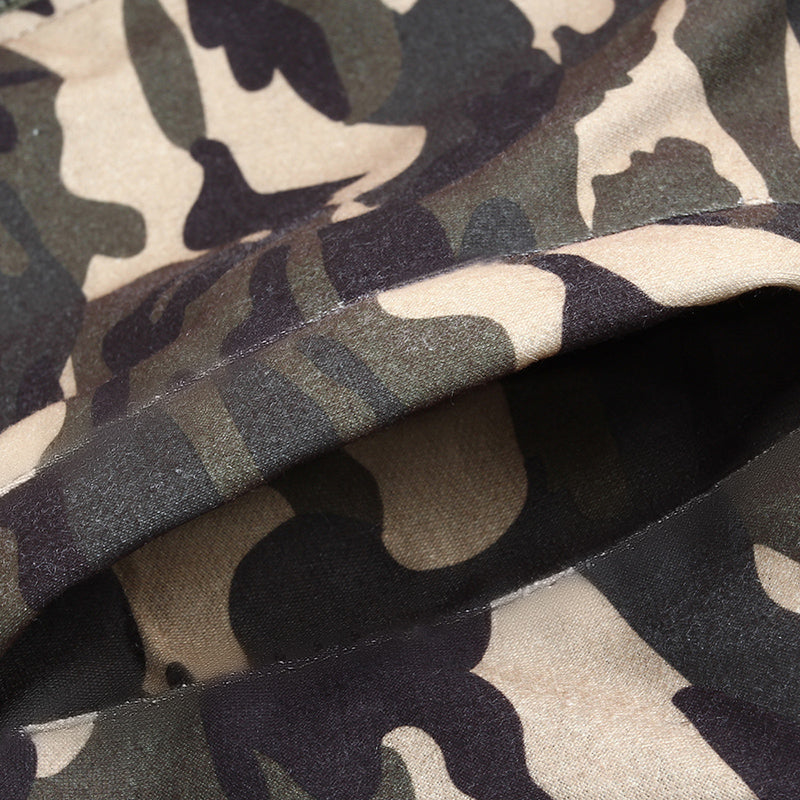 Camouflage Coat with Zipper