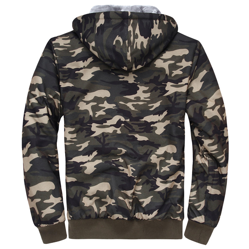 Camouflage Coat with Zipper