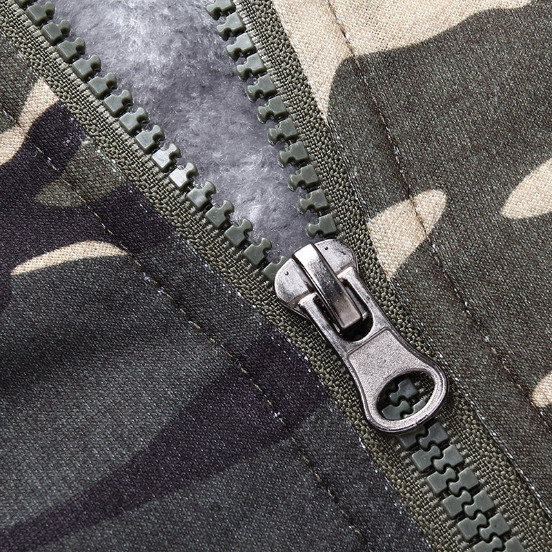 Camouflage Coat with Zipper