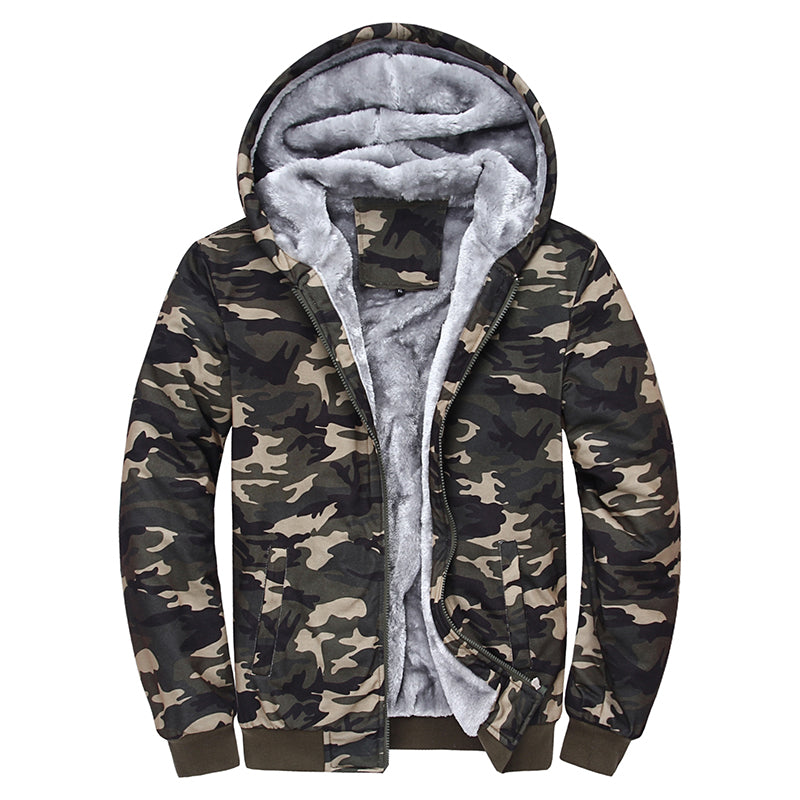 Camouflage Coat with Zipper