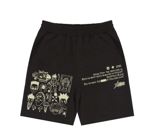 Anime Style Printed Shorts