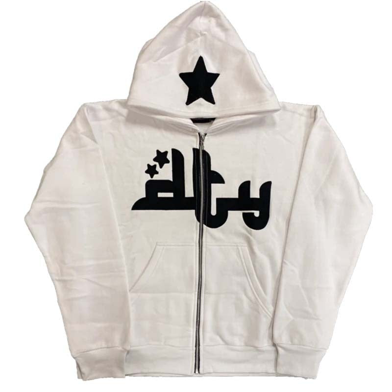 Star Print Hoodie